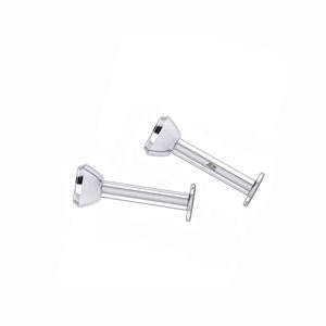 RJE01 alta calidad sólida plata esterlina 925 precio de fábrica redondo 3mm CZ Stud pendiente regalo mujeres Fabricación de joyería personalizada - Product Image 4