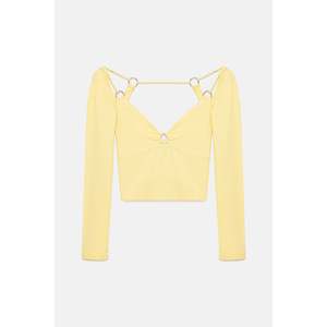 Blusa Casual con Hombros Descubiertos, Logotipo Frontal, Manga Corta y Manga Larga - Product Image 5
