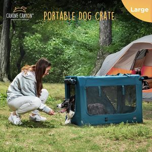 Jaula para perros grande y suave plegable barata, jaulas para perros portátiles de 3 puertas para perros grandes, caseta para perros de lado suave para interior/exterior - Product Image 5