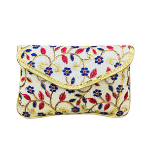 Indian Handcrafted Embroidered Multi Color Evening Clutch <b>Bag</b> <b>for</b> <b>Wedding</b> Favors Return Gifts Special Celebrations-Craftstages - Product Image 1
