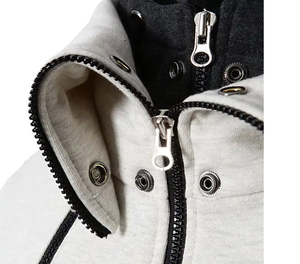 OEM al por mayor diseño personalizado de alta calidad de tela gruesa hombres cremallera Sudadera con capucha 100% algodón polar Sudadera con capucha - Product Image 6