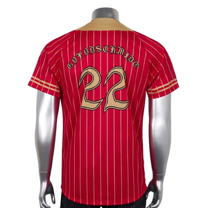 Camiseta de béisbol con logotipo personalizado de alta calidad, estilos ligeros de dos botones con mangas cortas para niños, camisetas de softball incluidas - Product Image 2