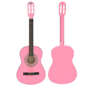 Guitare classique junior rose de 36 pouces 3/4 pour enfants de 8 à 12 ans, table en épicéa |   Midex CG-36PK - Product Image 3
