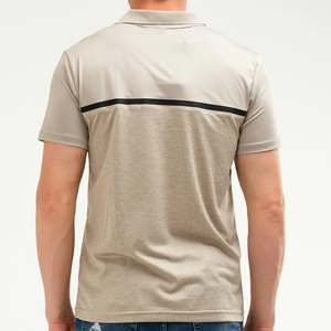 Chemise en jersey à manches courtes classique pour hommes avec logo brodé haut à col pour la vente en gros - Product Image 3