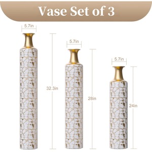 Black Simple <b>Vase</b> With Gold Detailing Perfect <b>For</b> Bedroom Study Desk Living Room Lounge And Creative Gift Or <b>Decorative</b> Use - Product Image 2