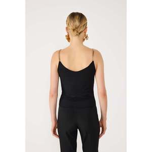 Chemise décontractée pour femmes, col en V, détails de bretelles, col à volants, logo brodé sur le devant, lin et mousseline, XS XL, ajustée, pour le bureau, printemps - Product Image 4