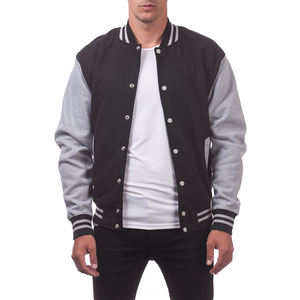 Veste bomber en laine pour homme avec broderie de logo personnalisé, veste de baseball streetwear, veste d'hiver écologique - Product Image 4