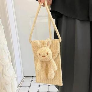 Wholesale Cotton Rope Handmade Woven Women's Shoulder Crossbody <b>Bag</b> Cute Cartoon Pattern <b>Small</b> Size Daily Use Spring Summer <b>Bag</b> - Product Image 3