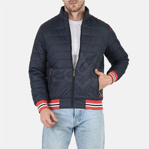 Chaqueta acolchada de invierno hecha a medida con cuello levantado de estilo callejero para hombre con logotipo personalizado con mangas largas y relleno de algodón - Product Image 1