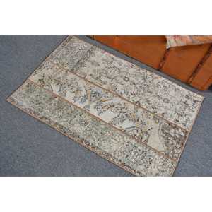 Petit tapis vintage 2,2x3,3 pi (66x101 cm), tapis turc brun style sud-ouest - Product Image 3