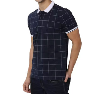 Nuevo diseño de camiseta de Golf, camiseta ligera de poliéster Spandex, camiseta de Polo de Golf estampada transpirable elástica de tela de mezcla para hombres - Product Image 2