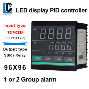 LCTC <strong>CH902</strong> PID Intelligent <strong>Temperature</strong> <strong>Controller</strong> K E J PT100 Multy Input SSR+ Relay Dual Output 1 or 2 Alarm Self Tuning 96*96 - Product Image 2