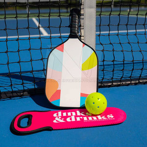 Raqueta de paleta Pickleball de fibra de carbono de fibra de vidrio 12K estándar profesional de alta calidad EVA duradera para uso en exteriores - Product Image 5