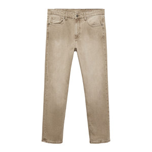 กางเกงยีนส์ขาตรงสำหรับผู้ชายแบบมืออาชีพ, กางเกงยีนส์ขาตรงลายพื้นพื้นสีล้วนสำหรับฤดูหนาวมีลักษณะเฉพาะตัวระดับพรีเมียม - Product Image 4