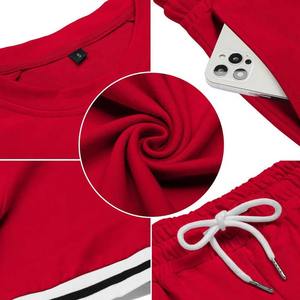 Conjunto Deportivo Corto de Felpa 100% Algodón para Hombre, Estilo Vintage con Logotipo Personalizado en la Parte Delantera |   Ropa Deportiva Transpirable de Dos Piezas para Verano |   Camiseta - Product Image 6