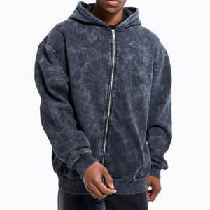 Chándal de invierno con capucha y lavado ácido, elegante, transpirable, cómodo, de material duradero, ideal para ropa urbana y ejercicio. - Product Image 1