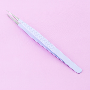 Pinzas de pestañas con punta de fibra para extensiones de pestañas Volumen de agarre y herramienta de aplicación clásica para artistas y técnicos de pestañas - Product Image 1