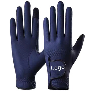 Top Trending Ecuestre Guantes de equitación Señoras Cuero sintético Algodón 4 vías Estiramiento Antideslizante Guantes de equitación - Product Image 1