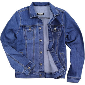 2024 Factory Wholesale Men's Denim <b>Jacket</b> Quality Plain Color <b>Jacket</b> Dark Blue <b>Boy</b> Ripped Denim <b>Jacket</b> for Men - Product Image 2