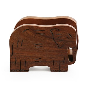 Summit Ridge grabado cubiertos Caddy servilletero de madera para mesa Showpiece soporte de papel tisú mejor - Product Image 4