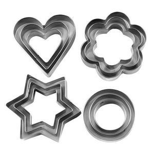 Easter Baking Pastry Tools Stainless Steel Star Hearts Circular Designer Shape <b>Cookie</b> Cutter - Product Image 1