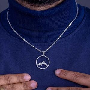 Collar con Colgante de Diamantes de Imitación VVS Moissanite, Estilo Hip Hop, con Diseño de Montaña en Plata 925, Joyería de Lujo para Mujer, Superventas - Product Image 6