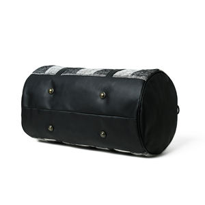 กระเป๋าเดินทางของผู้หญิงสุดหรูพร้อมสายสะพายไหล่ถอดได้ผ้าแจ็คการ์ดหนาและหนังวัวที่ทันสมัยมีซิปปิด - Product Image 3