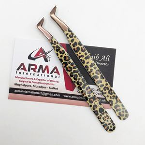 Mega Volume Eyelash Extension Tweezers Paper Coated Natural Look <b>Pointed</b> Tip Sustainable Lash Tweezer With Custom Logo - Product Image 3