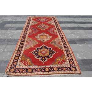 Traditional Red <b>Black</b> Large Area <b>Rug</b> 5.1 X 11.5ft Patchwork Design Turkish Wool Rectangle Hallway for Teen Room Bedside <b>Rug</b> - Product Image 1