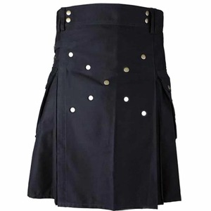 Kilt Utilitario de Tartán de Alta Calidad para Hombre con Correas de Cuero Híbridas Personalizadas, Color y Logotipo Personalizados, Servicio OEM - Product Image 1
