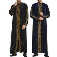 Vente en gros de thobes arabes islamiques d'hiver de haute qualité, solides, respirants, tricotés, à séchage rapide, taille plus, pour hommes