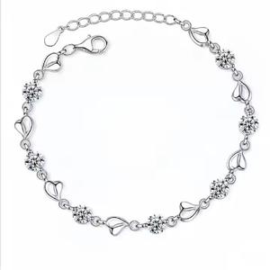 Bracelet de tennis en argent sterling 925 de haute qualité en or 14 carats avec bracelets élégants en moissanite diamant - Product Image 1