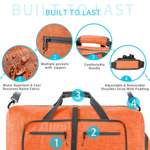 Sac de sport de style classique avec fermeture à glissière adapté aux sports et aux voyages - Product Image 3