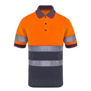 Venta al por mayor de alta visibilidad de seguridad para los hombres personalizados para Polos tira reflectante de manga corta construcción Hi Viz de gran tamaño - Product Image 2