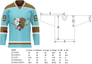 Camiseta de hockey sobre hielo de entrenamiento de equipo de hombres de alta calidad, uniformes deportivos personalizados, aparejos, sarga, ropa de hockey sobre hielo - Product Image 4