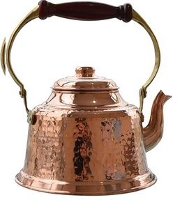 Cafetière style moderne en métal laiton cuivre Dallah finition cuivre gaufré caractéristique pliante pour usage domestique restaurant Souvenir - Product Image 1