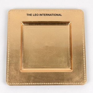 Acero inoxidable Metal Forma redonda Acabado en oro Creativo debajo de Platos y platos esmaltados Estilo elegante Hecho a mano de lujo - Product Image 2