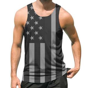 100% algodón poliéster sublimación personalizada impresa ropa de hombre de talla grande camisetas sin mangas camisas cuello redondo transpirable - Product Image 1