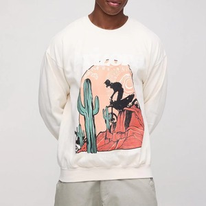 <b>Top</b> Quality Long Sleeve Sweatshirts Drop Shoulder <b>Mock</b> <b>Neck</b> Loose Pullover Printed Sweatshirt For Men Clothing Manufacturer - Product Image 1