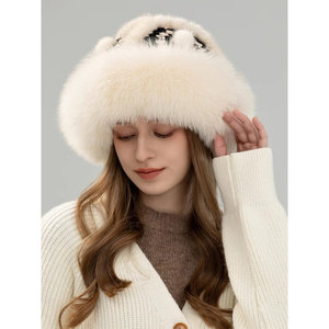 Sombrero de Pescador Estilo Étnico con Protección Cálida para las Orejas, de Piel de Zorro para Invierno, Ideal para Actividades al Aire Libre - Product Image 6