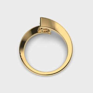 Conjunto de tensión Compromiso Wisted Band 6,5mm Corte redondo Lab Grown Diamond Delicado anillo de Boda nupcial Día DE LA MUJER - Product Image 5