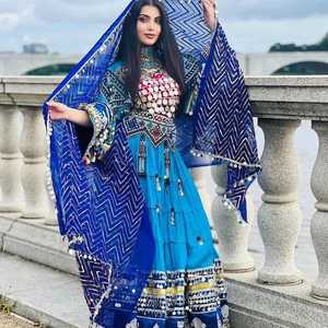 Nuevo estilo Afghani Kuchi Dress para mujeres musulmanas Ladies Frock tamaños personalizados colores para bodas fiestas con cremallera - Product Image 2