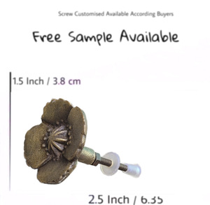 Artesanías de latón de hierro fundido con flores antiguas para armario, tocador y dormitorio, armario de cocina, perillas de puerta de cajón y tiradores - Product Image 4