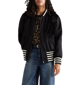 Blouson Bomber en Toile Hiver 2023 de Haute Qualité pour Femme Grande Taille, Col Montant, Broderie Chenille, Réversible, Coupe-Vent et Imperméable - Product Image 2
