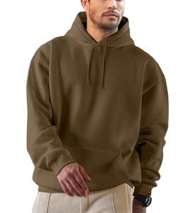 Sudadera con capucha pesada de primavera y otoño, Sudadera con capucha mezclada de algodón puro para deportes de ocio de Color sólido, Sudadera con capucha para hombres y mujeres - Product Image 1