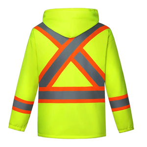 Hi Vis Construction <b>Safety</b> Reflective Jacket High Visibility Clothing for Workers in <b>Roadway</b> <b>Safety</b> Customizable with Logo - Product Image 3