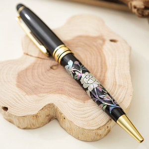 Penna a sfera intarsio in madreperla di Design della cultura tradizionale coreana lavoro fatto a mano esperienza di scrittura liscia - Product Image 1