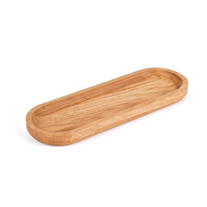 Oak <b>Wood</b> Oval Serving Board 28 cm Sanded Natural Bread Snack Board <b>Desk</b> Organiser Wholesale Custom Logo - Product Image 3