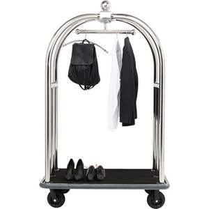 Gold Fineshed New 5 Star Hotel Luggage Hand <b>Cart</b> Hotel Luggage Bellman Trolley <b>Carts</b> for Luggage Carrying in Luxury Hotels - Product Image 2