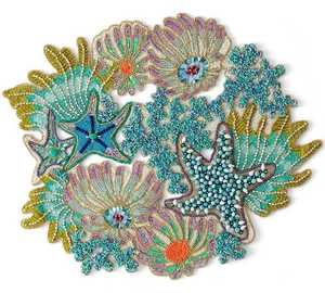 <b>Beaded</b> embroidery <b>placemat</b> Glass <b>beaded</b> <b>placemat</b> bead <b>placemat</b> - Product Image 6